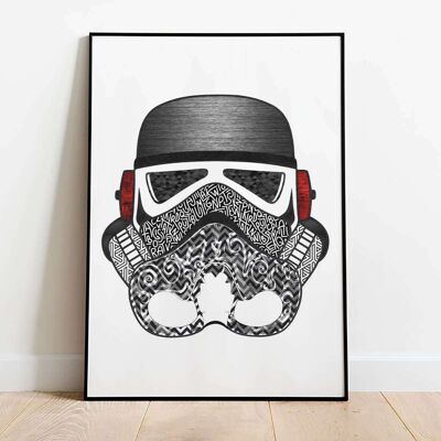Stormtrooper Helmet Metal Print Poster (42 x 59.4cm)
