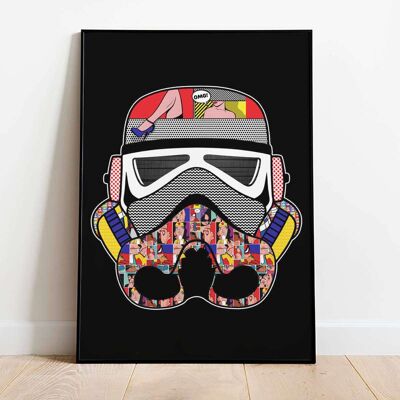 Stormtrooper Helmet Pop Poster (50 x 70 cm)