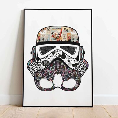 Stormtrooper Helmet Print Poster (50 x 70 cm)