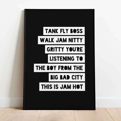 Tank Fly Boss Typography Poster (50 x 70 cm)