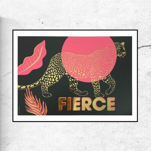 Fierce ii leopard gold foil