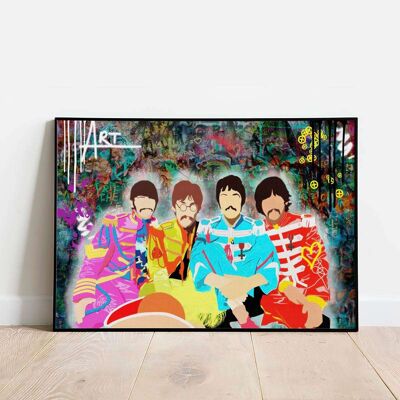 The Beatles Pop Art Graffiti Landscape Poster (42 x 59.4cm)