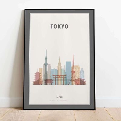 Tokyo Skyline City Map Poster (42 x 59.4cm)