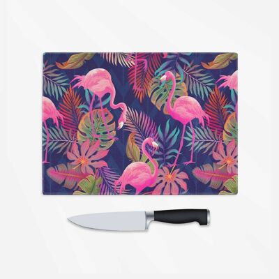 Tropical Flamingos Chopping Board
