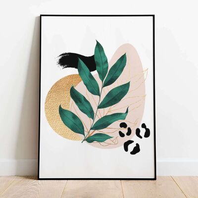 Tropical Leaves Abstract 008 Wall Art Poster (42 x 59.4cm)