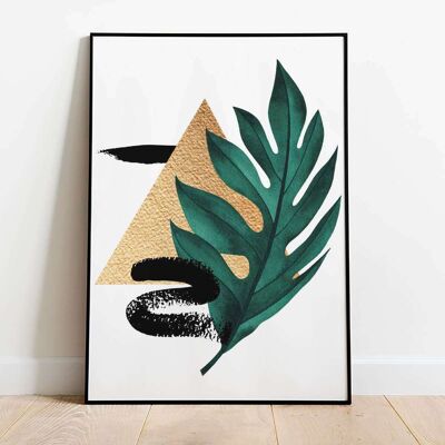 Tropical Leaves Abstract 010 Wall Art Poster (42 x 59.4cm)