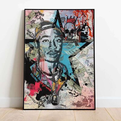 Tupac 2Pac Pop Graffiti Poster (50 x 70 cm)