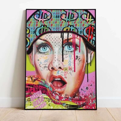 Twiggy Pop Art Poster (50 x 70 cm)