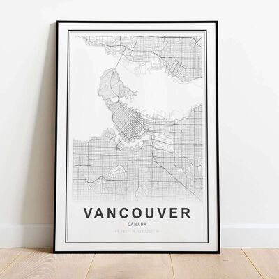 Vancouver City Map Poster (50 x 70 cm)