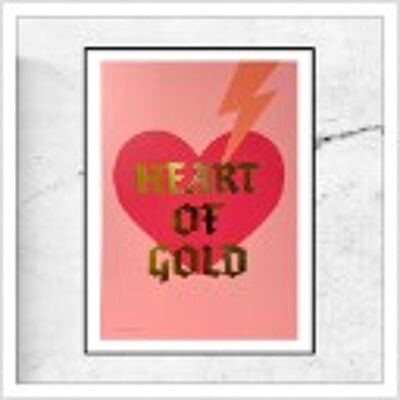 CUORE D'ORO - GOLD FOIL - STAMPA IN EDIZIONE SPECIALE