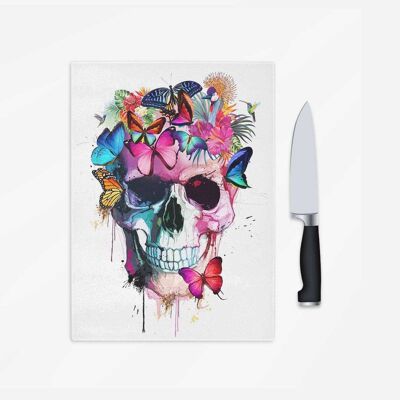 Watercolour Skull Front Chopping Board