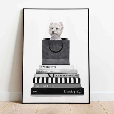 West Highland Terrier Dog Fashion Poster (42 x 59.4cm)