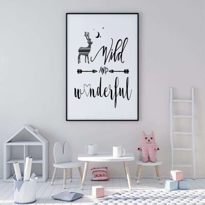 Wild and Wonderful Nursery Poster (61 x 91 cm)