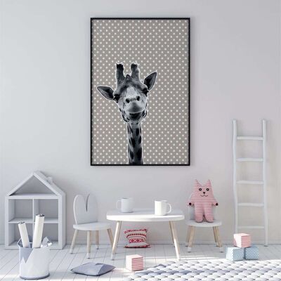 Woodland Nursery Baby Giraffe Stars Poster (42 x 59.4cm)