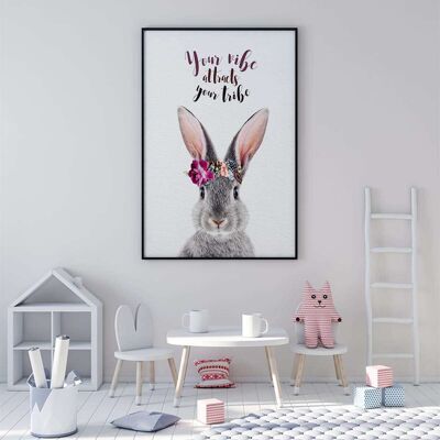 Woodland Nursery Bunny Tribe Poster (50 x 70 cm)