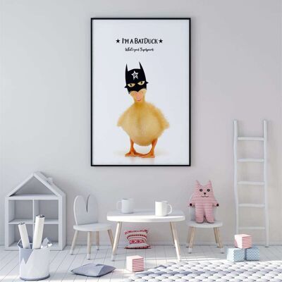 Woodland Nursery I'm a Bat Duck Poster (50 x 70 cm)