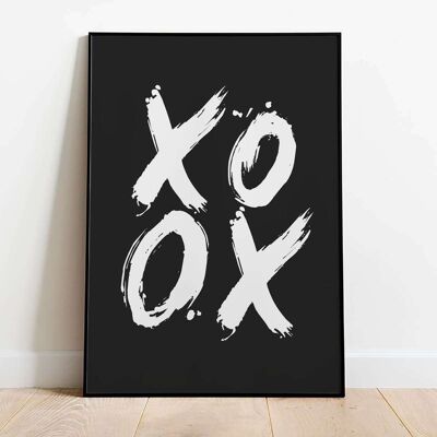 XOXO Black Typography Poster (50 x 70 cm)