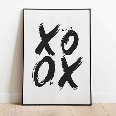 XOXO White Typography Poster (50 x 70 cm)