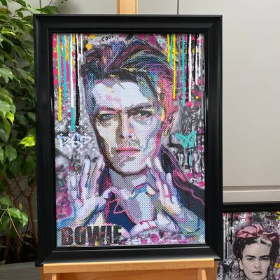 David Bowie Doddle Embellished Original Painting (42X59CM)