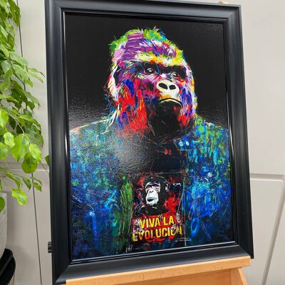 Graffiti Gorilla Embellished Original Painting (42X59CM)