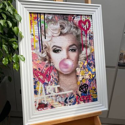 Marilyn Monroe Bubblegum Embellished Original Painting (50X70CM)