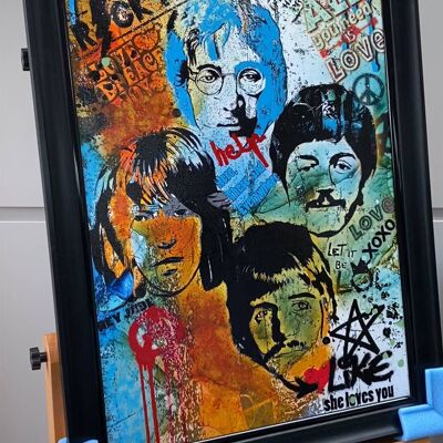 The Beatles Embellished Original Painting (42X59CM)
