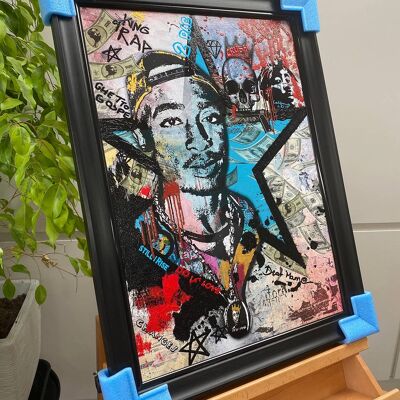 Tupac 2Pac Embellished Original Painting (42X59CM)