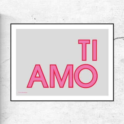 TI AMO TYPOGRAPHISCHER DRUCK