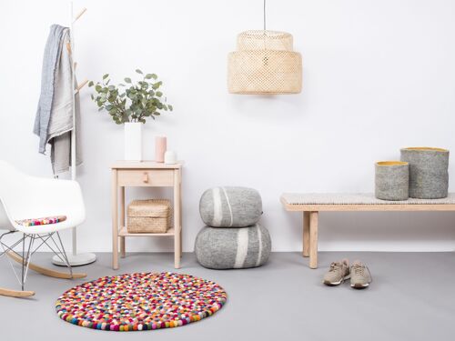 Buy wholesale Lotte felt ball round 50 cm rug 