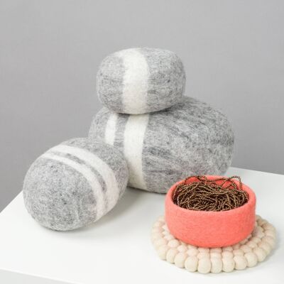 Mini felt basket size S - coral - 5 x 10 cm