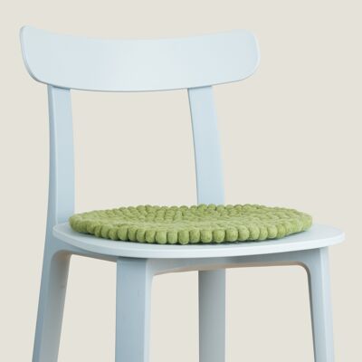 Galette d'assise feutre boule ronde monocolore - vert foncé - 36 cm