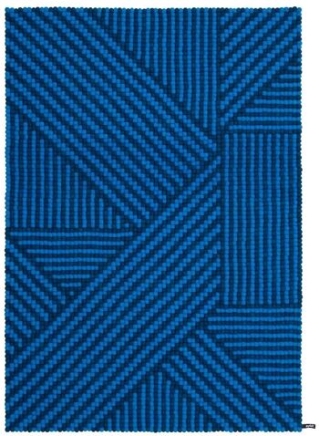 Tapis boule feutre tissage - bleu roi / bleu océan - 140 x 200 cm 1