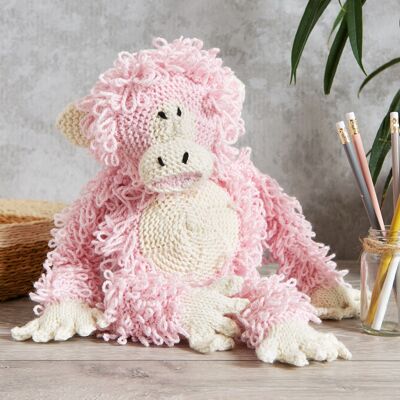Kit maglia Olivia Orangutan rosa baby