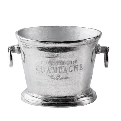 Champagne cooler aluminum silver oval XXL 38 cm