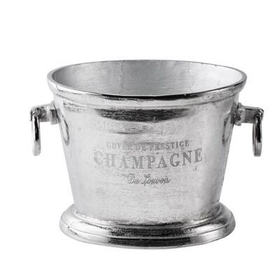 Champagne cooler aluminum silver oval XXL 38 cm