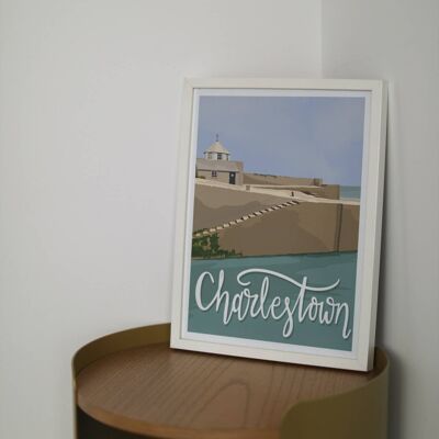 Charlestown Art Print | Hand lettered Illustration