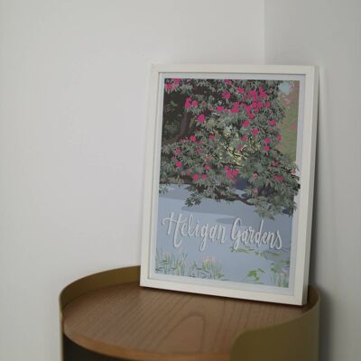 Heligan Gardens Art Print | Hand lettered Illustration