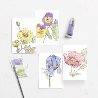 Wildblumen-Notecards - 8er-Set