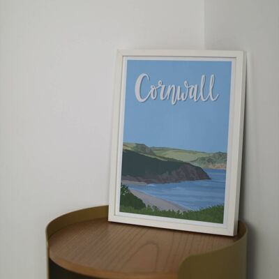 South Cornwall Art Print | Hand lettered Illustration