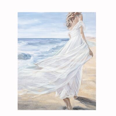 QUADRO DONNA IN SPIAGGIA