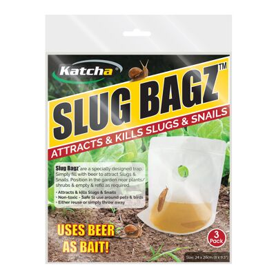 Slug Bagz paquete de 3 - Trampas para babosas