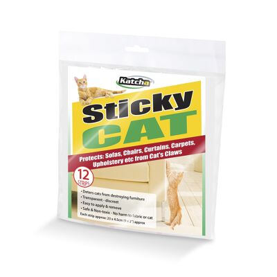 Sticky Cat 12pk - Tiras Repelentes Para Gatos