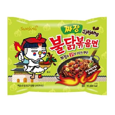 Buldak ramen noodles in individual bag - Chicken in dark soy sauce (jjajang)140G (SAMYANG)