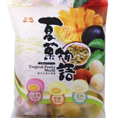 Mochi aux fruits tropicaux Assortiment - Fruit de la passion, Mangue, Lychee 120G