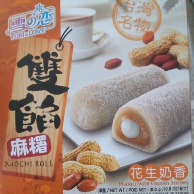 Mochi Roll - Peanut with creamy filling 300gr (10p)