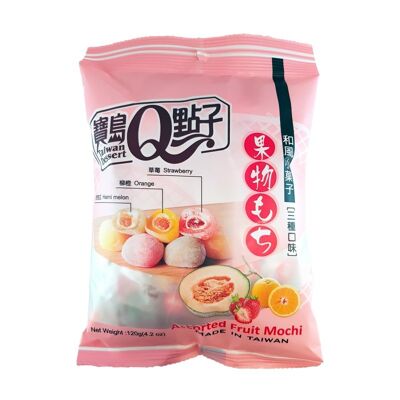 Fruit Mochi Assortment - Orange, Melon, Strawberry 120G