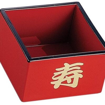 Copa de sake japonesa lacada en rojo