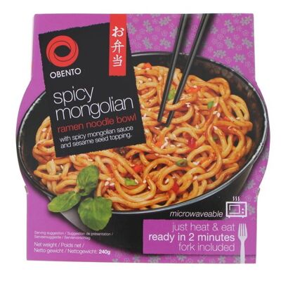 Fideos ramen instantáneos en bol - Especias mongolas (OBENTO) 240 G