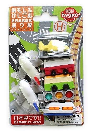 SET DE BORRADOR "VEHÍCULOS" (7 piezas)