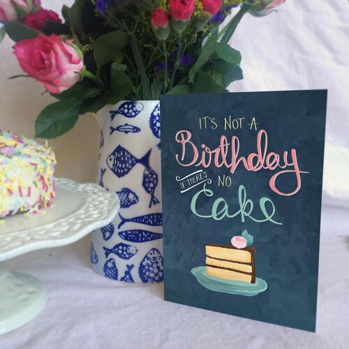 Not a birthday without cake birthday card